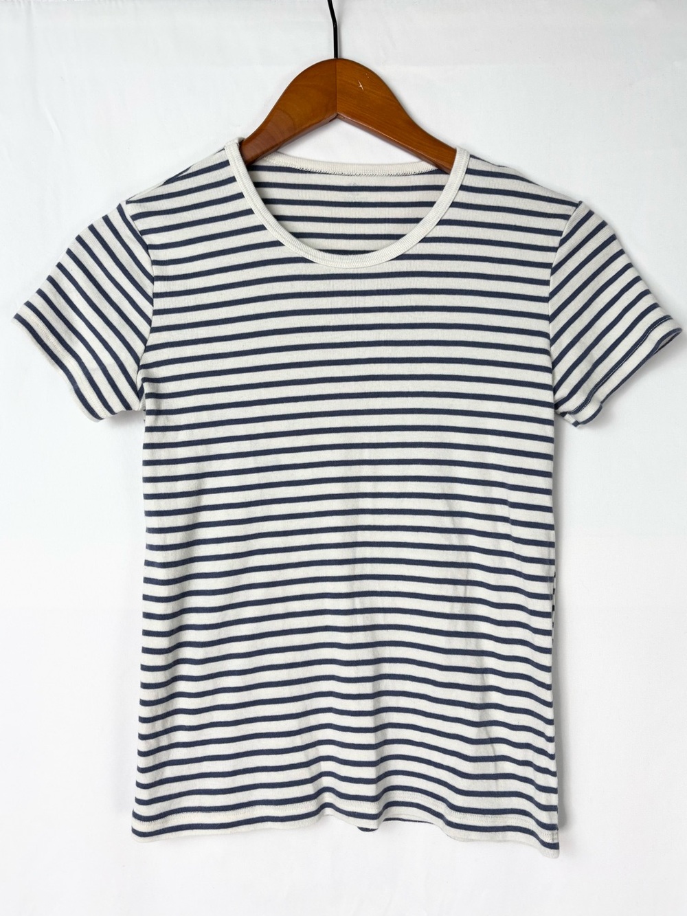 John Galt Striped Short Sleeve Shirt Size S Blue White